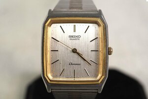 SEIKO セイコー Chronos クロノス 9021-5130 クォーツ QZ 3針 スクエア アナログ 腕時計 コンビカラー ゴールド×シルバー