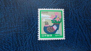 1989年 ふみの日　額面41円「鳥の花瓶と手紙」