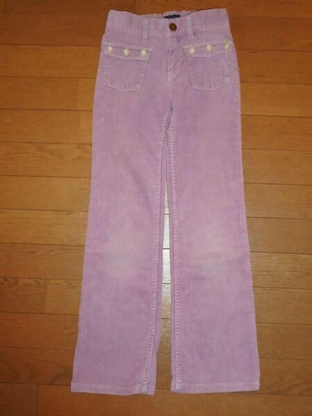 美品 ラルフローレン・コーデュロイパンツ・紫系ピンク・１４０サイズ