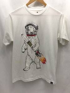 go slow caravan ゴースローキャラバン 半袖 Tシャツ 熊 宇宙飛行士 ロケット ホワイト サイズ3 24013103