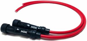NGK プラグコード・プラグキャップ セット 赤 2本/S型 ゼルビス（VT250FN）/XS250/SP コード70ｃｍ