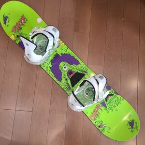 バートン子供用スノーボード110cm＋BURTON　GROMグロム ユースサイズバインディングホットワックス済スノボセット ジュニアビンディング