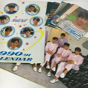 ut18/1 [ unused ] light GENJI calendar 1990~1991 year 12 sheets under bed 10 sheets inside sea light ./ large .. raw / Morohoshi Kazumi / Sato Hiroyuki / Yamamoto . one / Akasaka Akira / Sato ..④