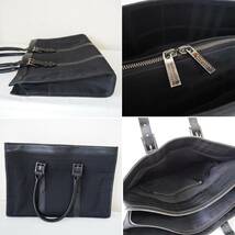 *日本製*BURBERRY BLACK LABEL/バーバリー*3室*チェックジャカード×レザーコンビ*ブリーフケース*ビジネスバッグ*バッグ*A4*三陽商会*黒*_画像10