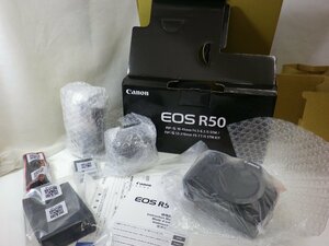 大黒屋【未使用品】Canon キャノン　EOS R50 ダブルズームキット(ブラック)　ミラーレス一眼　