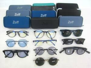 1E446SZ◎Zoff ゾフ UNITED ARROWS/Zoff SMARTを含む 眼鏡　サングラス　カラーレンズ メガネフレーム 計10点セット◎中古
