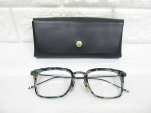 1D148SZ◎THOM BROWNE. トムブラウン TBX916-51-02 NVY-BLK メガネ 眼鏡フレーム フルリム◎中古