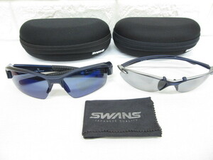 1D339SZ◎SWANS スワンズ ULTRA LENS/SA-WAVE サングラス スポーツサングラス 計2点セット◎中古