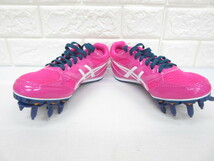 1D376MZ◎asics アシックス 22.5cm 陸上スパイク エフォートMK 1091A014 EFFORT MK ピンク◎未使用品_画像6