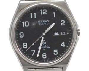 【SEIKO】セイコー Silver Wave シルバーウェーブ 8229-7000 デイデイト ブラック文字盤 純正ブレス ヴィンテージ 中古品