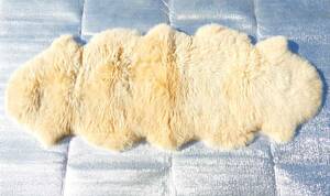 ◇BOWRON ボーロン Luxurious Lambskin ムートン ラグマット 約180×75㎝ ラグ 敷物 羊革 毛皮 ムートン インテリア＠120
