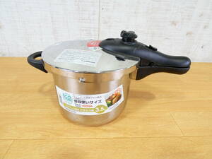 ◇パール金属 ECO COOKER エコクッカー H-5142 片手圧力鍋 3.5L IH対応 3層底 ステンレス製 片手鍋 ＠100