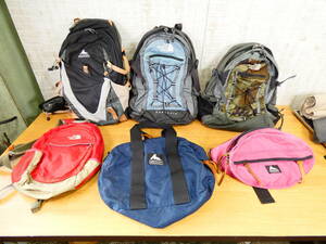 ▲GREGORY THE NORTH FACE グレゴリー ノースフェイス リュック等 6点 まとめて ウエストバッグ デイパック バックパック ※中古品 ＠120