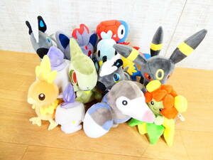 ▲ポケセン商品 ポケモン ぬいぐるみ まとめて 12点 ポケモンセンター タカラトミー コアルヒー アチャモ ヒトモシ ※ジャンク品 ＠80 (1)