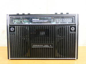 National ナショナル RS-457 ステレオカセットレコーダー ラジカセ 当時物 ※通電OK ジャンク＠80(1)