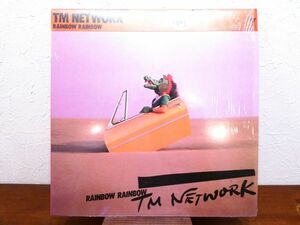 ●(C-25) TM NETWORK「 RAINBOW RAINBOW 」 LPレコード 帯/シュリンク付き 28・3H-117 @80