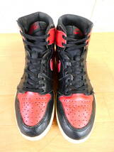 ☆ NIKE 94年復刻 AIR JORDAN 1 HIGH BRED 130207-061 26.0㎝ ナイキ エアジョーダン1 ブレッド ハイカット スニーカー ＠80_画像2