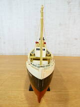◎ジャンク　インテリア雑貨　置き物　木製　客船模型　TITANIC 1912/タイタニック号　全長約50cm　詳細不明　＠１００(1)_画像4