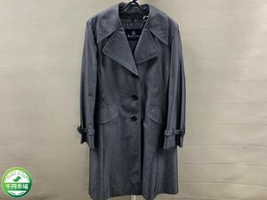 【N-5432】アクアスキュータム Aquascutum ステンカラー コート ライナー ベルト タグ付 グレー系 定価126,000円 1257004【千円市場】