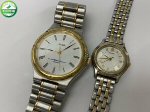 【YI-0969】SEIKO セイコー ALBA アルバクォーツ 腕時計 V306-6560 4N21-042A 2点セット まとめ 現状品【千円市場】