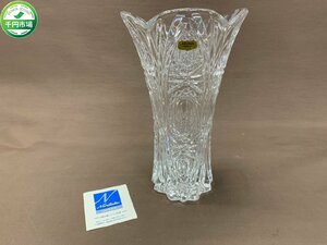 【O-6020】Noritake クリスタルガラス 花瓶 フラワーベース 花器 Crystal glass 花入れ ノリタケ【千円市場】