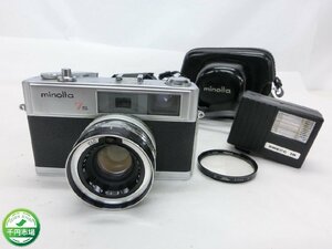 【H3-0760】レトロ Minolta ミノルタ 7S HI-MATIC ROKKOR-PF 1:1.8 f=45mm フィルムカメラ 現状品【千円市場】