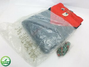 【YF-0286】古布　麻？　８畳用蚊帳　細い糸　赤　現状品【千円市場】