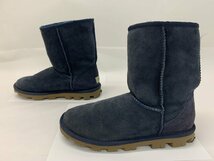 【N2-1128】UGG アグ ムートン ブーツ サイズ US8 JP25cm 靴 シューズ レディース メンズ ネイビー系 現状品【千円市場】_画像3