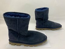 【N2-1128】UGG アグ ムートン ブーツ サイズ US8 JP25cm 靴 シューズ レディース メンズ ネイビー系 現状品【千円市場】_画像4