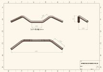 スピードスター フランダース スタイル ナロー レーサー ハンドル #5N ［スチール地］ナックル パン ショベル WL ボバー_画像9