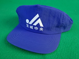 昭和レトロ 農協帽子 JA 茨城中央 農業協同組合 農協 帽子 中古品 フリーサイズ ブルー 最後の1点です。