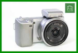 【同梱歓迎】実用■ソニー SONY NEX-5+E 16mm F2.8■■バッテリー付き・チャージャーなし■GGG613