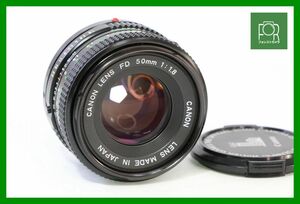 【同梱歓迎】【動作保証・点検済】良品■キヤノン Canon NEW FD 50mm F1.8■1980五輪キャップ■HHH8