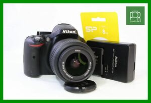 【同梱歓迎】実用■ニコン Nikon D5200+18-55mm ショット数わずか1577回■バッテリー・チャージャー・8GB SDカード付き■8209