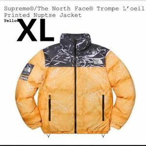 The North Face® Trompe L’oeil Printed Nuptse Jacket （Yellow） 23ss