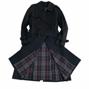 【美品】BURBERRY トレンチコート ノバチェック　ネイビー　ロング丈