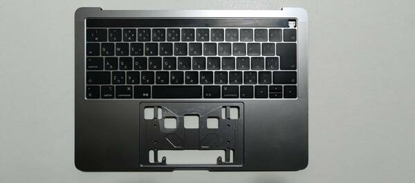 ★動作確認済★Macbook Pro 2019 13インチ Thunderbolt 3ポートx2 A2159用JIS配列キーボード及びパームレスト（スペースグレー色)