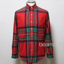アメリカ購入品 ヴィンテージUSED品 OLD GAP オールド ギャップ ボタンダウン ヘビーネルシャツ 大柄チェック 赤×紺×緑 S_画像1