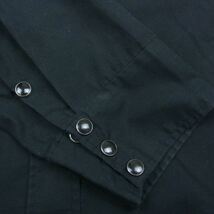 SUNSEA サンシー 18AW 18A24 Vincents Shirt ノーカラー バンドカラー 長袖 シャツ ブラック系 2【中古】_画像6