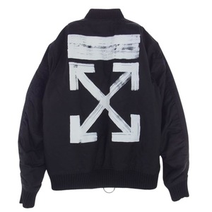 OFF-WHITE オフホワイト 17AW OMEA026F17578017 Brushed Bomber Jacket クロスド アロー ブラシ プリント ボンバー ジャケット【中古】