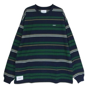 WTAPS ダブルタップス 21AW 212ATDT-CSM36 JAM LS TEE ジャム マルチボーダー ロングスリーブ カットソー 長袖 Tシャツ 03【中古】