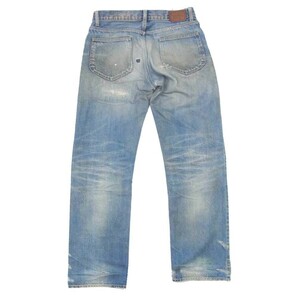 BY GLADHAND バイグラッドハンド GLADDEN DENIM TYPE-1 ユーズド加工 ダメージ デニム パンツ インディゴブルー系 32【中古】の画像2