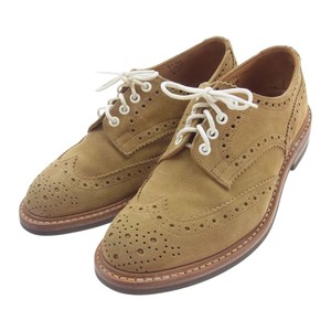 Tricker's トリッカーズ M5633 BOURTON バートン ダイナイトソール スエード ウィングチップ シューズ ライトブラウン系 UK8.5【中古】