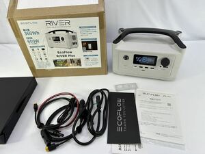 ECOFLOW RIVER Plus　 エコフロー ポータブル電源 　360Wh　 AC出力600w　 2020年製 　カバー破損有　中古品