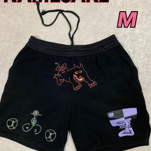 NAMESAKE ハーフパンツ M 刺繍 プリント ショートパンツ コットン100% 裏パイル生地