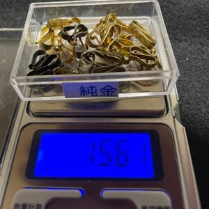 金パーツ　貴金属羽織紐Sカン　純金刻印有り