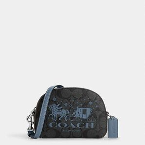 5月中限定値下げ☆COACH☆ミニ セレナ サッチェル・シグネチャー キャンバス・ホース アンド スレイ☆新品未使用