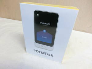 ★未開封★①ソースネクスト ポケトークS Plus PTSPGW ホワイト 通訳機 グローバル通信2年付き SorceNext POCKETALK