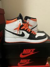 NIKE ナイキ AIR JORDAN 1 RETRO HIGH OG ELECTRO ORANGE 555088 180 エアジョーダン1 レトロ ハイ エレクトロオレンジ 28.0cm_画像2