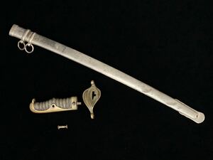 警察　サーベル　明治　旧日本軍　軍刀拵　刀装具　武具　骨董　外装　（L95Bp0107R0511265）